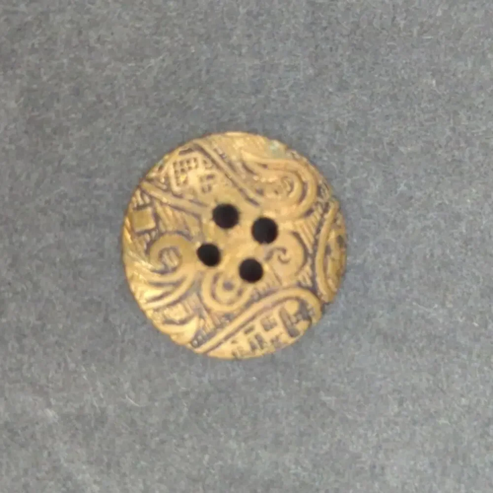 LOT A of 10 Antique Vintage Victorian Brass Mixed Materials Buttons ESTATE FIND